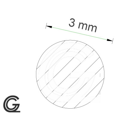 EPDM rubber cord white | FDA approved | Ø 3 mm